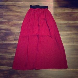 Red maxi skirt perfect for summer!